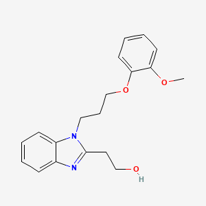 molecular formula C19H22N2O3 B4435813 2-{1-[3-(2-methoxyphenoxy)propyl]-1H-benzimidazol-2-yl}ethanol 