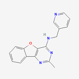 molecular formula C17H14N4O B4435829 2-methyl-N-(3-pyridinylmethyl)[1]benzofuro[3,2-d]pyrimidin-4-amine 