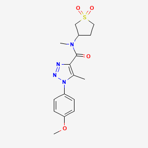 molecular formula C16H20N4O4S B4435849 N-(1,1-dioxidotetrahydro-3-thienyl)-1-(4-methoxyphenyl)-N,5-dimethyl-1H-1,2,3-triazole-4-carboxamide 
