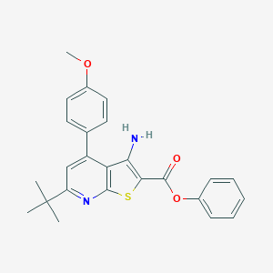 Phenyl 3-amino-6-tert-butyl-4-(4-methoxyphenyl)thieno[2,3-b]pyridine-2-carboxylate