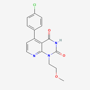 molecular formula C16H14ClN3O3 B4435863 5-(4-chlorophenyl)-1-(2-methoxyethyl)pyrido[2,3-d]pyrimidine-2,4(1H,3H)-dione 