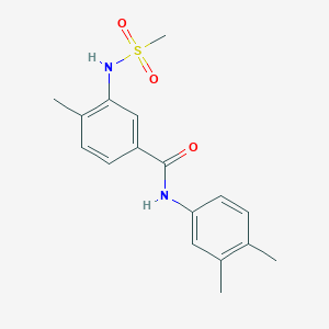 molecular formula C17H20N2O3S B4435873 N-(3,4-dimethylphenyl)-4-methyl-3-[(methylsulfonyl)amino]benzamide 