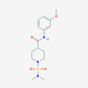molecular formula C15H23N3O4S B4435881 1-[(dimethylamino)sulfonyl]-N-(3-methoxyphenyl)-4-piperidinecarboxamide 