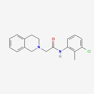 molecular formula C18H19ClN2O B4435888 N-(3-chloro-2-methylphenyl)-2-(3,4-dihydro-2(1H)-isoquinolinyl)acetamide 