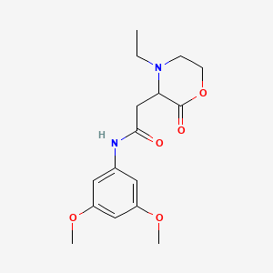molecular formula C16H22N2O5 B4435889 N-(3,5-dimethoxyphenyl)-2-(4-ethyl-2-oxo-3-morpholinyl)acetamide 