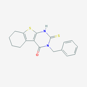 molecular formula C17H16N2OS2 B443589 3-Bencil-2-mercapto-5,6,7,8-tetrahidro-3H-benzo[4,5]tieno[2,3-d]pirimidin-4-ona CAS No. 59898-68-9