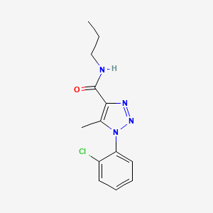 molecular formula C13H15ClN4O B4435895 1-(2-chlorophenyl)-5-methyl-N-propyl-1H-1,2,3-triazole-4-carboxamide 