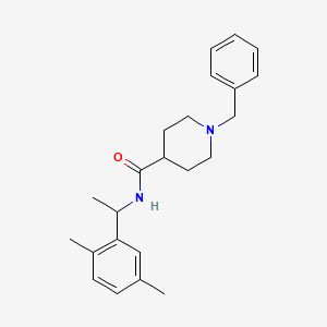 molecular formula C23H30N2O B4435905 1-benzyl-N-[1-(2,5-dimethylphenyl)ethyl]-4-piperidinecarboxamide 