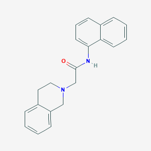 molecular formula C21H20N2O B4435910 2-(3,4-dihydro-2(1H)-isoquinolinyl)-N-1-naphthylacetamide 