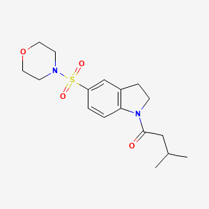 molecular formula C17H24N2O4S B4435916 1-(3-methylbutanoyl)-5-(4-morpholinylsulfonyl)indoline 