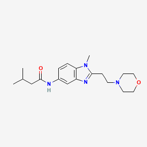 molecular formula C19H28N4O2 B4435936 3-methyl-N-{1-methyl-2-[2-(4-morpholinyl)ethyl]-1H-benzimidazol-5-yl}butanamide 