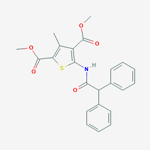 molecular formula C23H21NO5S B443594 Dimethyl 5-[(diphenylacetyl)amino]-3-methyl-2,4-thiophenedicarboxylate 