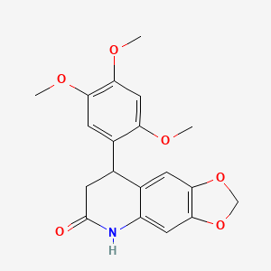 molecular formula C19H19NO6 B4435943 8-(2,4,5-trimethoxyphenyl)-7,8-dihydro[1,3]dioxolo[4,5-g]quinolin-6(5H)-one 