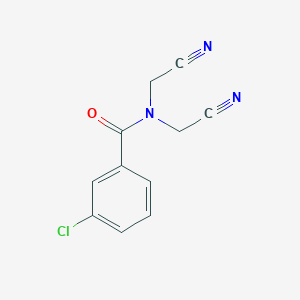 molecular formula C11H8ClN3O B443595 3-Chloro-N,N-bis(cyanomethyl)benzamide 
