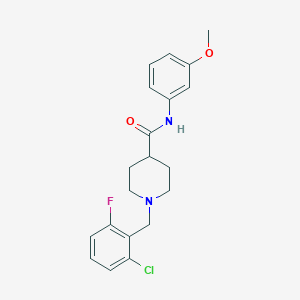 molecular formula C20H22ClFN2O2 B4435973 1-(2-chloro-6-fluorobenzyl)-N-(3-methoxyphenyl)-4-piperidinecarboxamide 