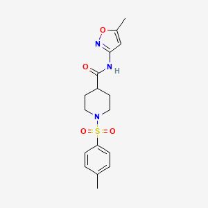 molecular formula C17H21N3O4S B4435982 N-(5-methyl-3-isoxazolyl)-1-[(4-methylphenyl)sulfonyl]-4-piperidinecarboxamide 