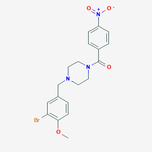 molecular formula C19H20BrN3O4 B443599 1-(3-Bromo-4-methoxybenzyl)-4-(4-nitrobenzoyl)piperazine 