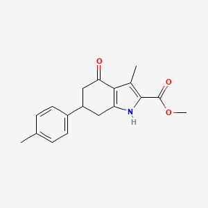 molecular formula C18H19NO3 B4435998 methyl 3-methyl-6-(4-methylphenyl)-4-oxo-4,5,6,7-tetrahydro-1H-indole-2-carboxylate 