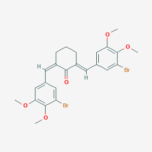molecular formula C24H24Br2O5 B443600 2,6-Bis(3-bromo-4,5-dimethoxybenzylidene)cyclohexanone 