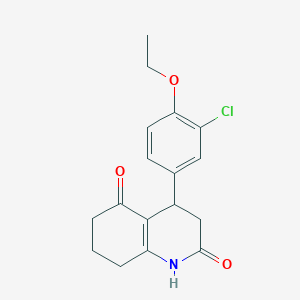 molecular formula C17H18ClNO3 B4436003 4-(3-chloro-4-ethoxyphenyl)-4,6,7,8-tetrahydro-2,5(1H,3H)-quinolinedione 