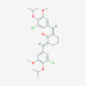 molecular formula C28H32Cl2O5 B443601 2,6-Bis(3-chloro-4-isopropoxy-5-methoxybenzylidene)cyclohexanone 
