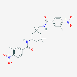 4-nitro-N-{3-[({4-nitro-3-methylbenzoyl}amino)methyl]-3,5,5-trimethylcyclohexyl}-3-methylbenzamide