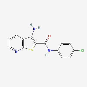 molecular formula C14H10ClN3OS B4436044 3-amino-N-(4-chlorophenyl)thieno[2,3-b]pyridine-2-carboxamide 