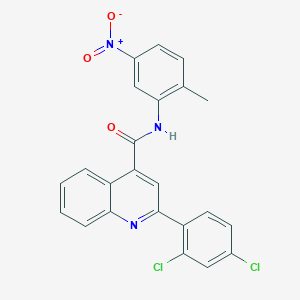 molecular formula C23H15Cl2N3O3 B443605 2-(2,4-dichlorophenyl)-N-(2-methyl-5-nitrophenyl)quinoline-4-carboxamide 
