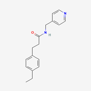 molecular formula C17H20N2O B4436054 3-(4-ethylphenyl)-N-(4-pyridinylmethyl)propanamide 
