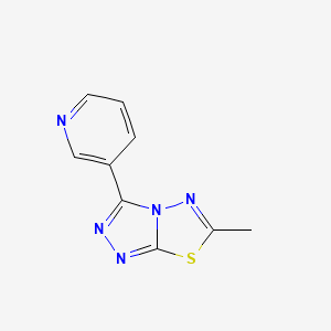 molecular formula C9H7N5S B4436067 6-methyl-3-(3-pyridinyl)[1,2,4]triazolo[3,4-b][1,3,4]thiadiazole 