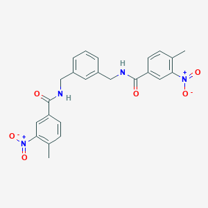 molecular formula C24H22N4O6 B443607 3-nitro-N-{3-[({3-nitro-4-methylbenzoyl}amino)methyl]benzyl}-4-methylbenzamide 