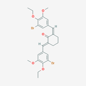 molecular formula C26H28Br2O5 B443608 2,6-Bis(3-bromo-4-ethoxy-5-methoxybenzylidene)cyclohexanone 