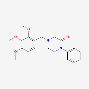 molecular formula C20H24N2O4 B4436085 1-phenyl-4-(2,3,4-trimethoxybenzyl)-2-piperazinone trifluoroacetate 