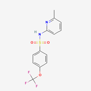 molecular formula C13H11F3N2O3S B4436093 N-(6-methyl-2-pyridinyl)-4-(trifluoromethoxy)benzenesulfonamide 