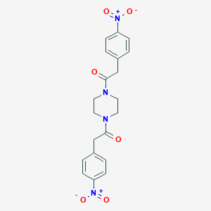 molecular formula C20H20N4O6 B443610 1,4-Bis({4-nitrophenyl}acetyl)piperazine 