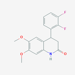 molecular formula C17H15F2NO3 B4436116 4-(2,3-difluorophenyl)-6,7-dimethoxy-3,4-dihydro-2(1H)-quinolinone 
