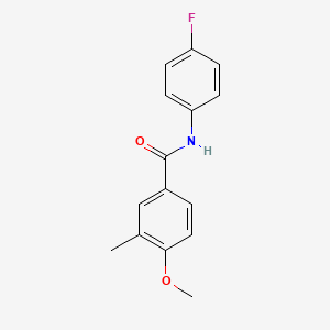 molecular formula C15H14FNO2 B4436136 N-(4-fluorophenyl)-4-methoxy-3-methylbenzamide 