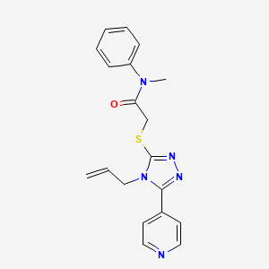 molecular formula C19H19N5OS B4436144 2-{[4-allyl-5-(4-pyridinyl)-4H-1,2,4-triazol-3-yl]thio}-N-methyl-N-phenylacetamide 