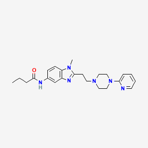 molecular formula C23H30N6O B4436151 N-(1-methyl-2-{2-[4-(2-pyridinyl)-1-piperazinyl]ethyl}-1H-benzimidazol-5-yl)butanamide 