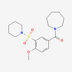 molecular formula C19H28N2O4S B4436159 1-[4-methoxy-3-(1-piperidinylsulfonyl)benzoyl]azepane 