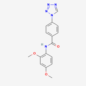molecular formula C16H15N5O3 B4436166 N-(2,4-dimethoxyphenyl)-4-(1H-tetrazol-1-yl)benzamide 