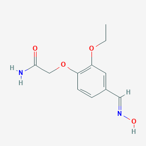 molecular formula C11H14N2O4 B443617 2-{2-Ethoxy-4-[(hydroxyimino)methyl]phenoxy}acetamide 