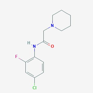 molecular formula C13H16ClFN2O B4436174 N-(4-chloro-2-fluorophenyl)-2-(1-piperidinyl)acetamide 