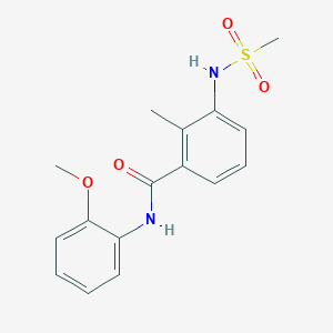 molecular formula C16H18N2O4S B4436175 N-(2-methoxyphenyl)-2-methyl-3-[(methylsulfonyl)amino]benzamide 