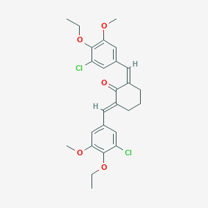 molecular formula C26H28Cl2O5 B443618 2,6-Bis(3-chloro-4-ethoxy-5-methoxybenzylidene)cyclohexanone 