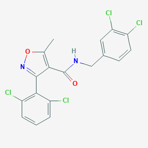 molecular formula C18H12Cl4N2O2 B443619 N-(3,4-dichlorobenzyl)-3-(2,6-dichlorophenyl)-5-methyl-4-isoxazolecarboxamide 