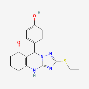 2-(ethylthio)-9-(4-hydroxyphenyl)-5,6,7,9-tetrahydro[1,2,4]triazolo[5,1-b]quinazolin-8(4H)-one