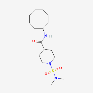 molecular formula C16H31N3O3S B4436213 N-cyclooctyl-1-[(dimethylamino)sulfonyl]-4-piperidinecarboxamide 