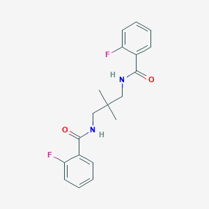molecular formula C19H20F2N2O2 B443622 2-fluoro-N-{3-[(2-fluorobenzoyl)amino]-2,2-dimethylpropyl}benzamide 