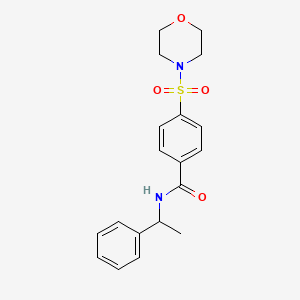 molecular formula C19H22N2O4S B4436220 4-(4-morpholinylsulfonyl)-N-(1-phenylethyl)benzamide 
